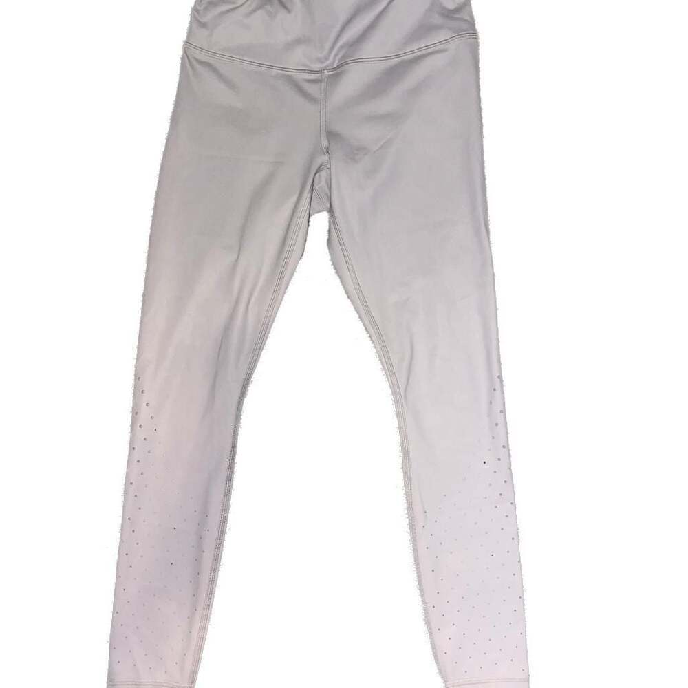 Athleta Contender Aero 7/8 Tight Leggings Gray Perforated